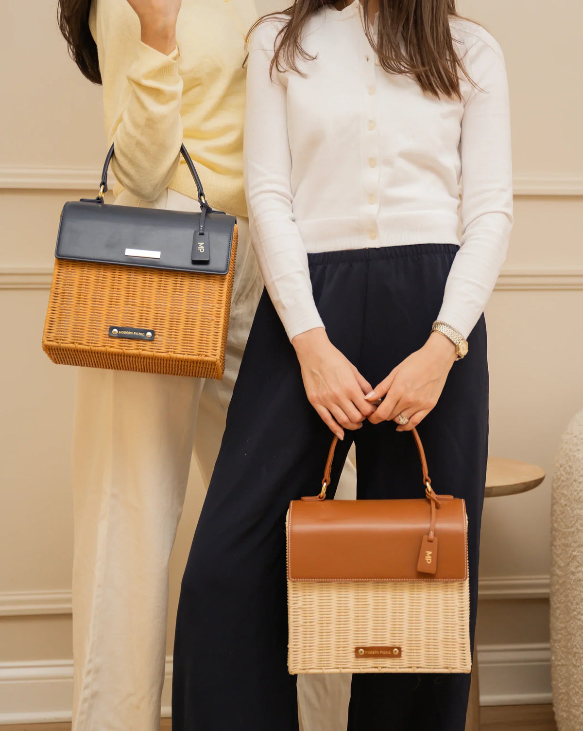 Stylish woven and vegan leather lunch bags for work and travel, chic insulated totes for everyday use