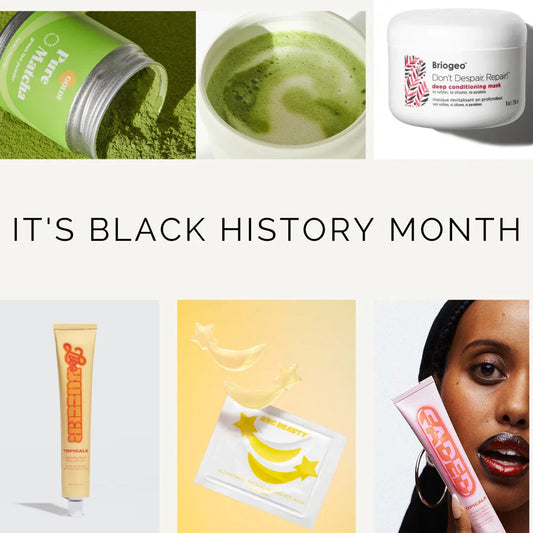 Black History Month beauty products: matcha, face masks, and skincare essentials