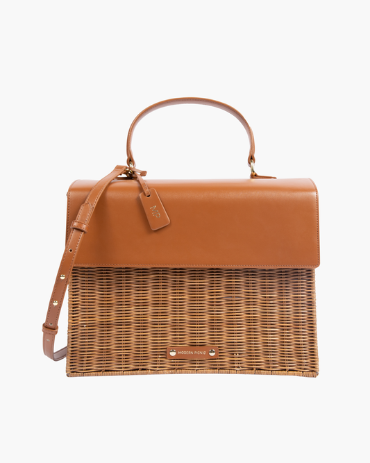 THE LARGE LUNCHER - BROWN WICKER