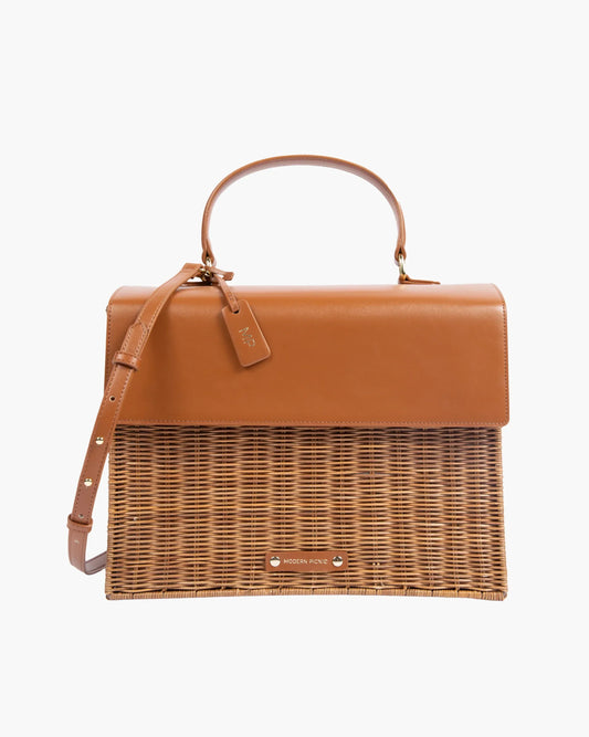THE LARGE LUNCHER - BROWN WICKER