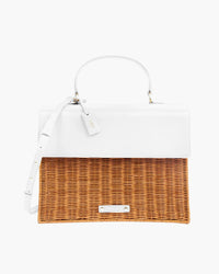 THE LARGE LUNCHER - DARK WHITE WICKER