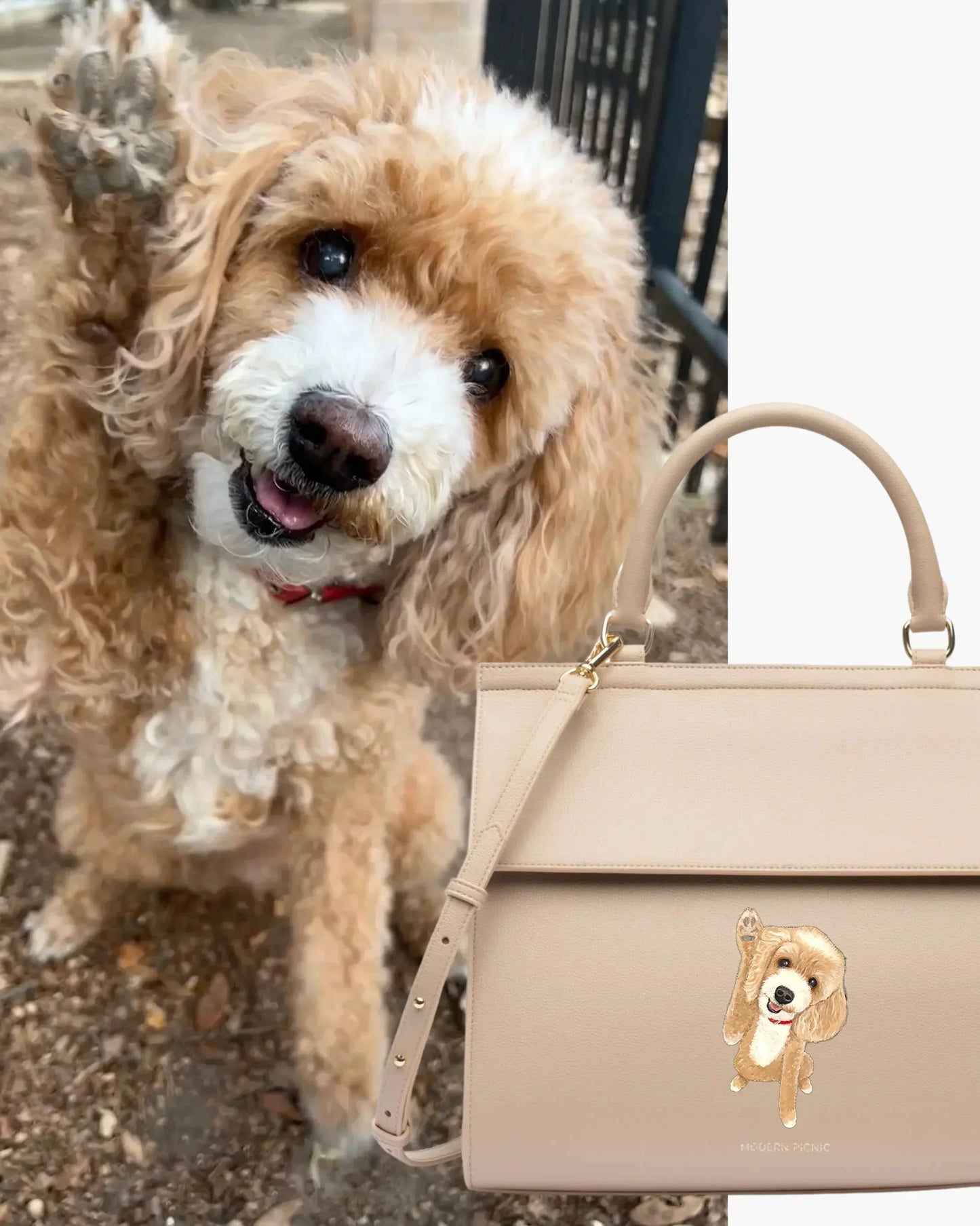 THE PET PORTRAIT LARGE LUNCHER - CREAM