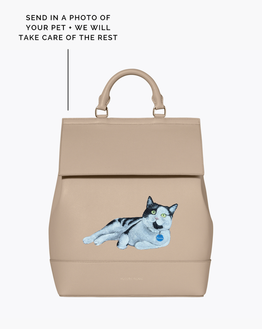 THE PET PORTRAIT BACKPACK - CREAM