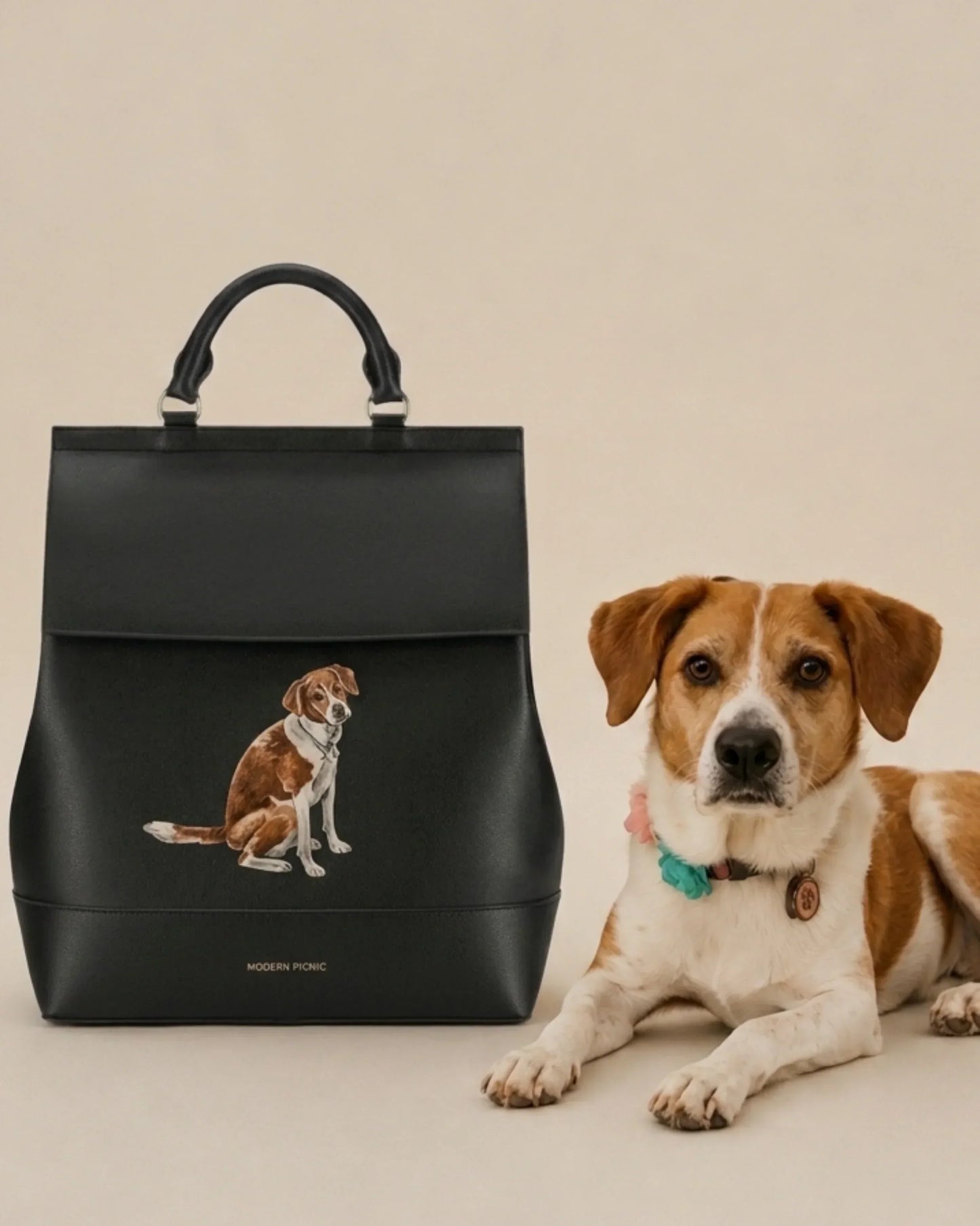 THE PET PORTRAIT BACKPACK - BLACK