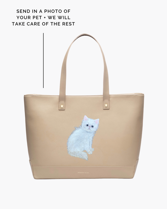 THE PET PORTRAIT TOTE - CREAM