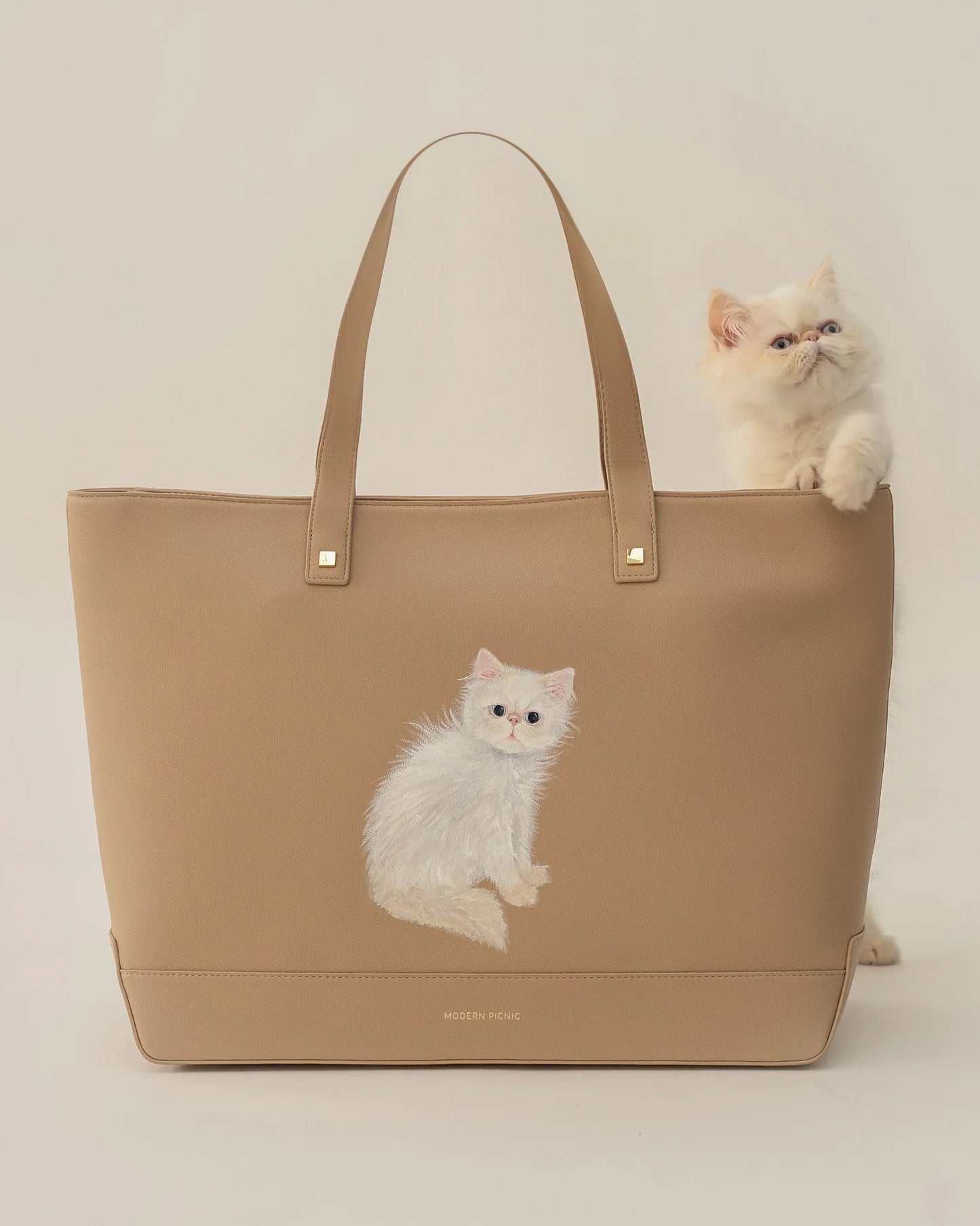 THE PET PORTRAIT TOTE - CREAM