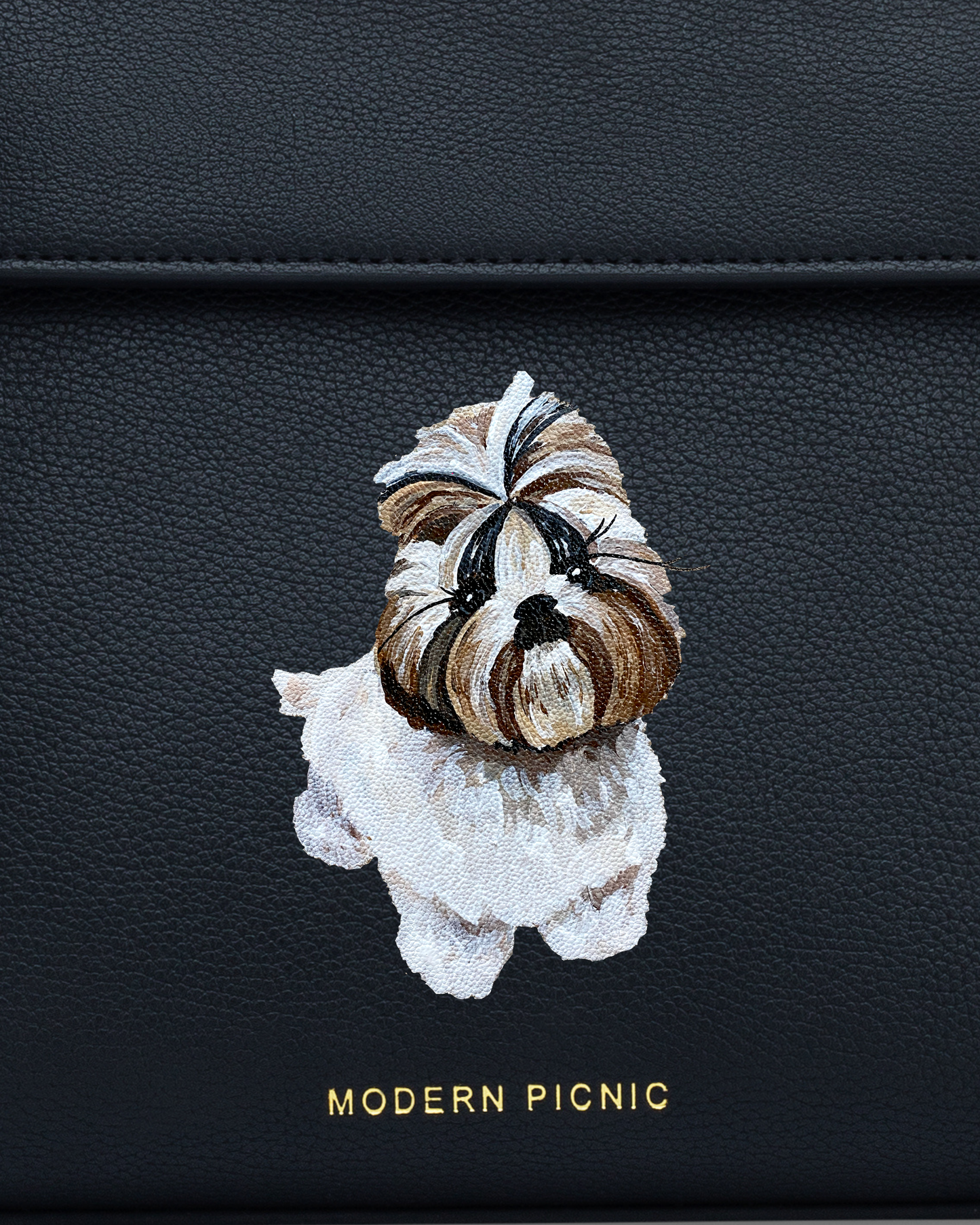 THE PET PORTRAIT LARGE LUNCHER - BLACK