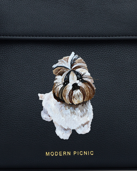 THE PET PORTRAIT LARGE LUNCHER - BLACK