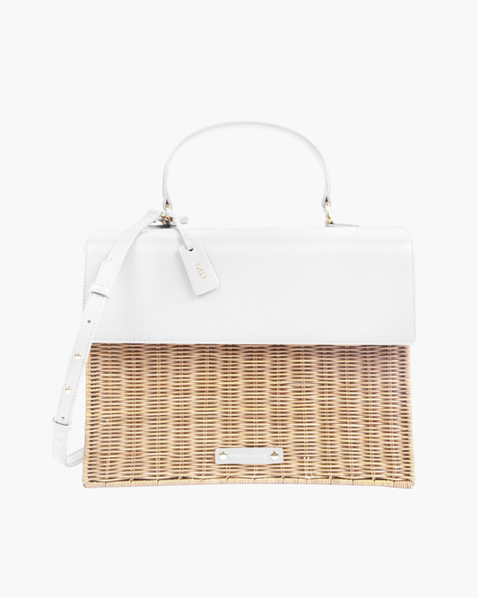 THE LARGE LUNCHER - WHITE WICKER