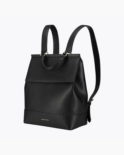 best vegan leather tote backpacks Aona Bag Pomme conscious moms Diaper Bag Backpack Leather -