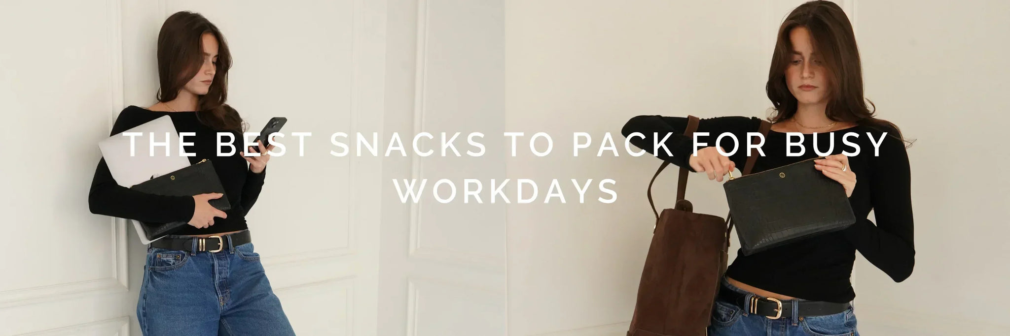Chic insulated lunch bag for busy workdays, stylish vegan leather tote with snacks
