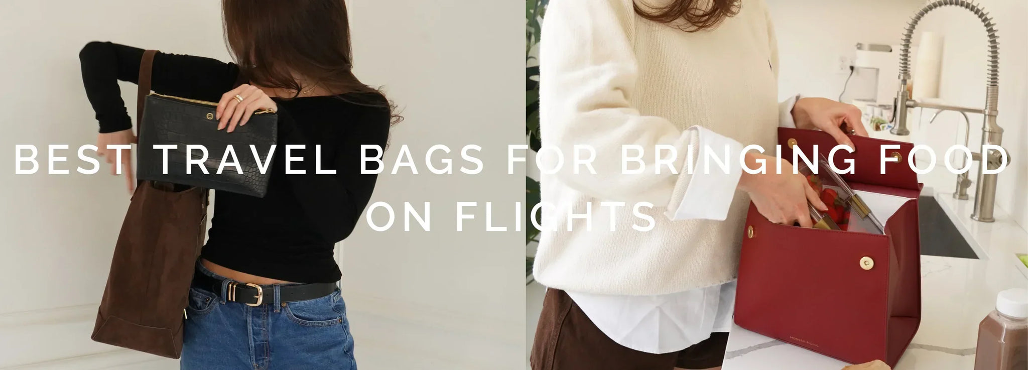Stylish insulated lunch bags for travel and flights, perfect for carrying food on the go