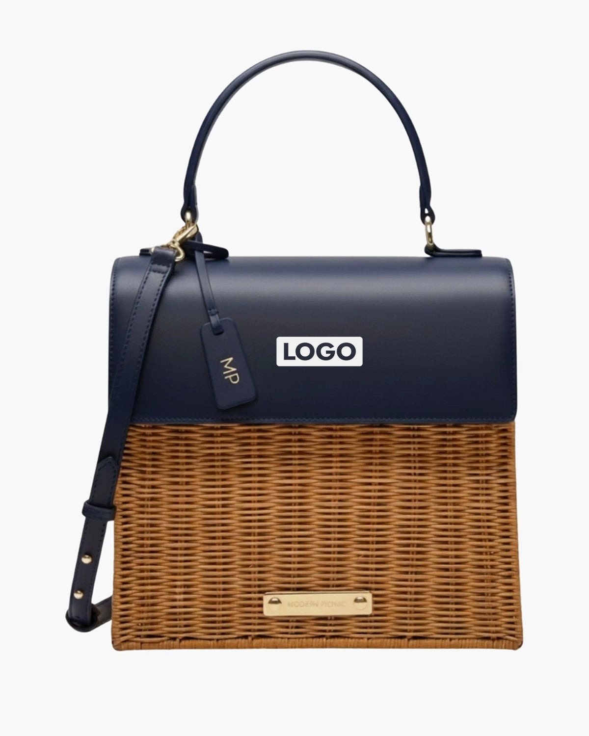THE LUNCHER - NAVY WICKER - CORPORATE GIFTING