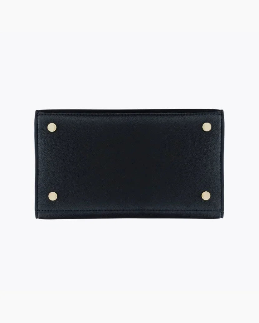 Classic Black Insulated Lunch Box Purse: Vegan Leather for Work