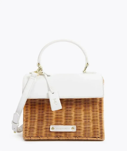 THE WICKER MINI - DARK WHITE WICKER
