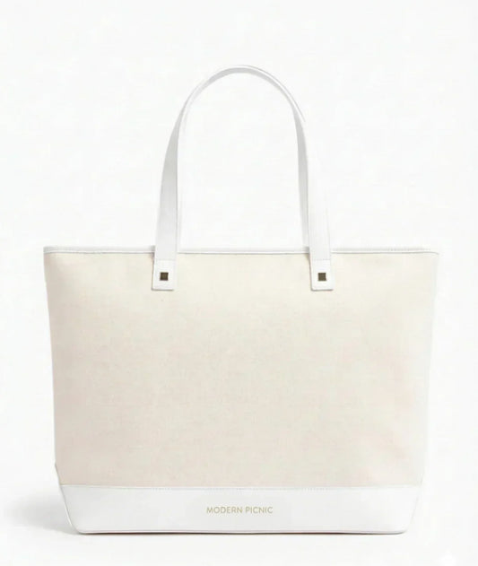 THE TOTE - WHITE CANVAS