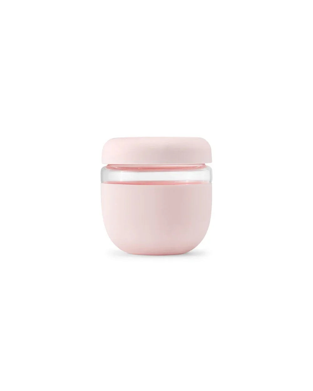 Blush pink 24oz seal-tight glass lunch bowl with lid for food storage
