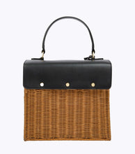 back shot of the dark black wicker luncher