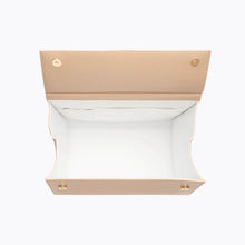 Interior view of cream pet portrait luncher bag showing spacious design